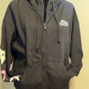 Kids Black Jacket with Pink Accents